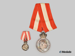 Denmark, Kingdom. A King Christian X’s Liberty Medal with Miniature.