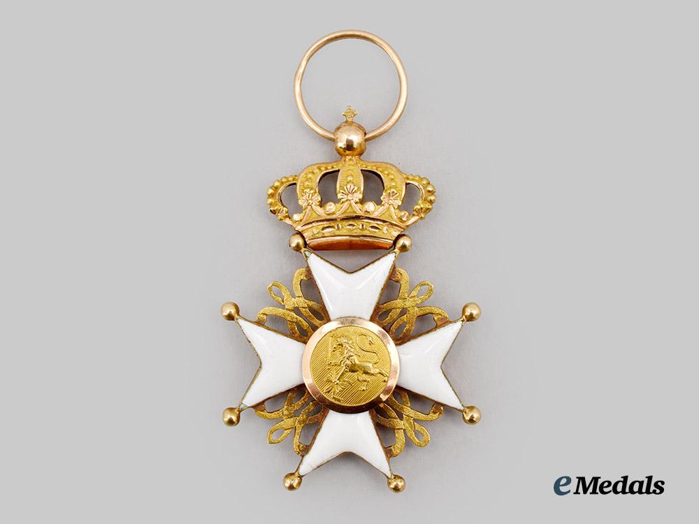 netherlands,_kingdom._an_order_of_the_dutch_lion,_reduced_size_knight,_in_gold,_c.1870___m_n_c3608