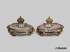 Canada, CEF. A Set of 1st Tank Battalion Collar Badges