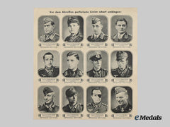 Germany, Wehrmacht. A Sheet of Knight’s Cross Recipient Collector Profiles