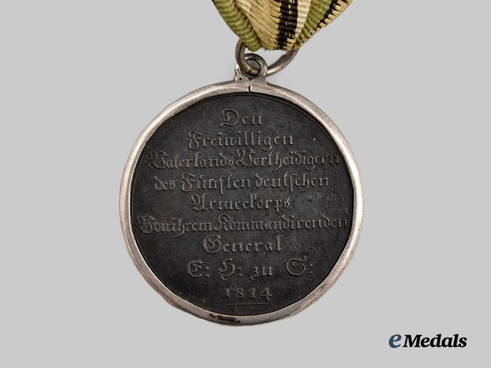saxe-_coburg-_saalfeld,_duchy._a_medal_for_volunteers_of_the_german5th_corps,_c.1814.___m_n_c3651
