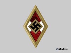 Germany, HJ. A Rare Golden Honour Badge, by Paulmann & Crone