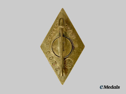 germany,_h_j._a_rare_golden_honour_badge,_by_paulmann&_crone___m_n_c3682-(1)