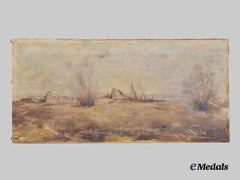 Canada, Dominion. An Oil on Canvas of the First War