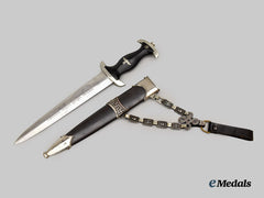 Germany, SS. A Model 1933 Service Dagger, with Chained Leader’s Scabbard, by Carl Eickhorn