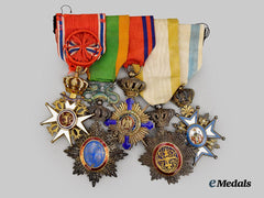 International. An Unusual Medal Bar with Five International Awards