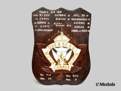 Canada, CAF. A Large Wood Badge Crest of the 25th Battalion of Nova Scotia.