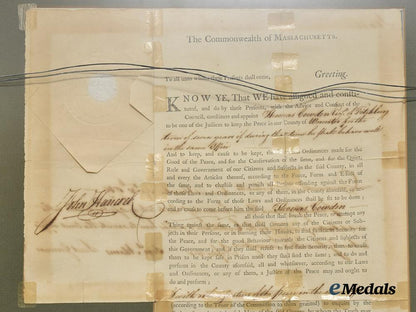 united_states._a_commission_document_signed_john_hancock&_samuel_adams___m_n_c3828