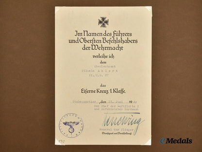 germany,_luftwaffe._the_fine_award_documents_to_major_wilhelm_ahlert,_battle_of_britain___m_n_c3896