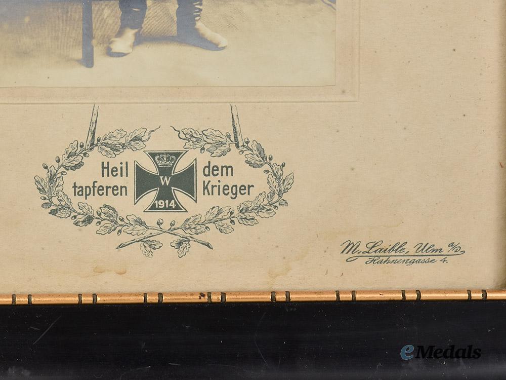 germany,_imperial._a_large_framed_wartime_portrait_of_a_decorated_bavarian_solder_in_full_kit___m_n_c3938