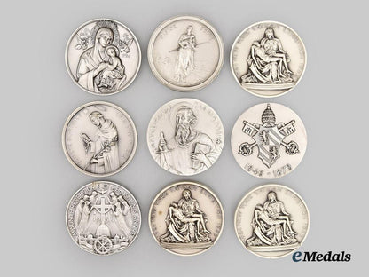 vatican._a_lot_of_nine_papal_table_medals___m_n_c3940