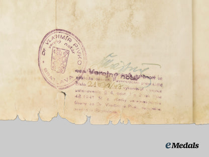 czechoslovakia,_republic._an_affidavit_testifying_to_the_actions_of_frantisek_vojtisek_during_w_w2.___m_n_c3954