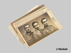 Croatia, Independent State. A Lot of Eight Photographs of Croatian Military Men, c. 1941-45