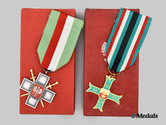 Poland, Republic. A Pair of Cased State Decorations