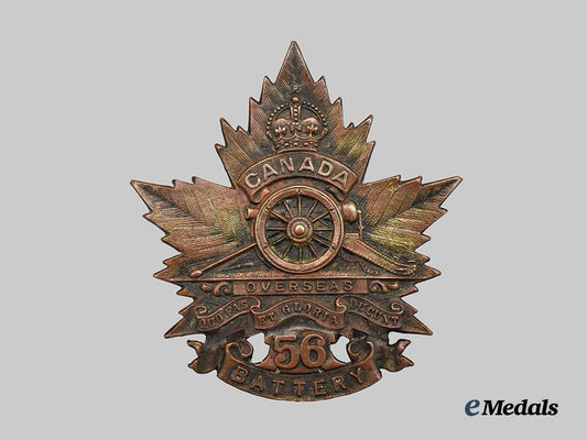 canada,_c_e_f._a_rare_first_world_war56_th(_guelph)_overseas_field_battery_cap_badge___m_n_c4161