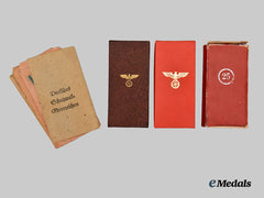 Germany, Third Reich. A Group of Political Award Presenatation Boxes and Service Medal Paper Packets