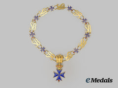 Sweden, Kingdom. A Military Order of St. Savior and St. Bridget Collar with Badge