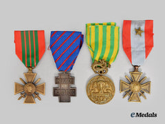 France, Republic. A Lot of Four Military Medals and Awards