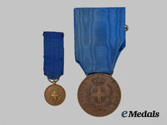 Italy, Kingdom. A Pair of Medals for Military Valour