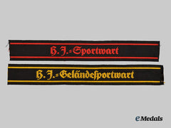 Germany, HJ. A Pair of Mint Sports Official Cuff Titles
