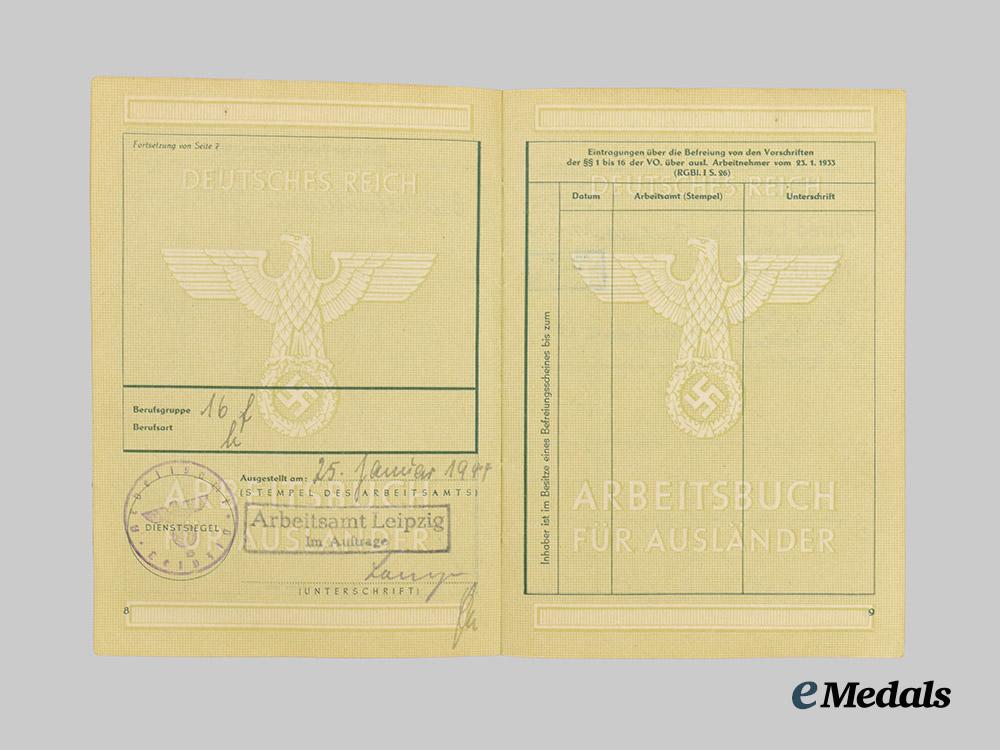 germany,_third_reich._a_mixed_lot_of_labour_organization_membership_booklets_for_german_and_foreign_labourers___m_n_c4439