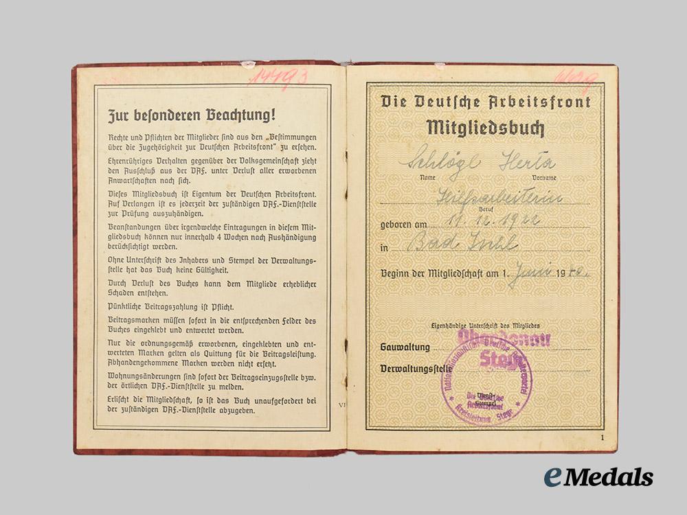 germany,_third_reich._a_mixed_lot_of_labour_organization_membership_booklets_for_german_and_foreign_labourers___m_n_c4460