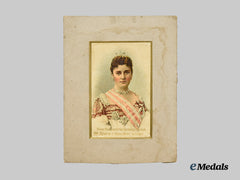 Serbia, Kingdom. An Art Print of Queen Constort of Serbia Draginja Obrenović