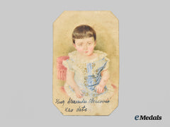 Serbia, Kingdom. An Art Print of King Alexander I of Serbia as an Infant