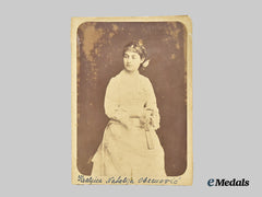 Serbia, Kingdom. A Studio Photograph of Queen Consort Natalie of Serbia