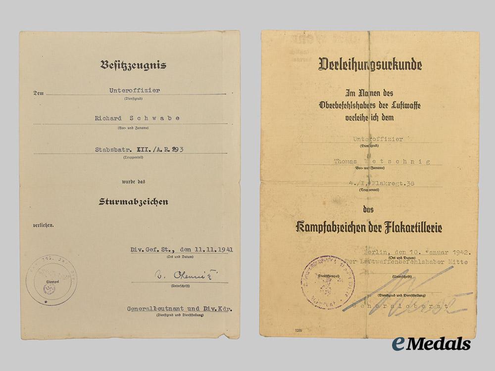 germany,_heer._a_mixed_lot_of_award_documents_for_eastern_front_artillery_and_feldgendarmerie_service___m_n_c4563