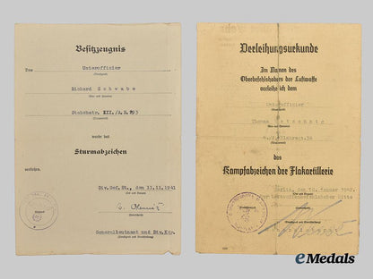 germany,_heer._a_mixed_lot_of_award_documents_for_eastern_front_artillery_and_feldgendarmerie_service___m_n_c4563