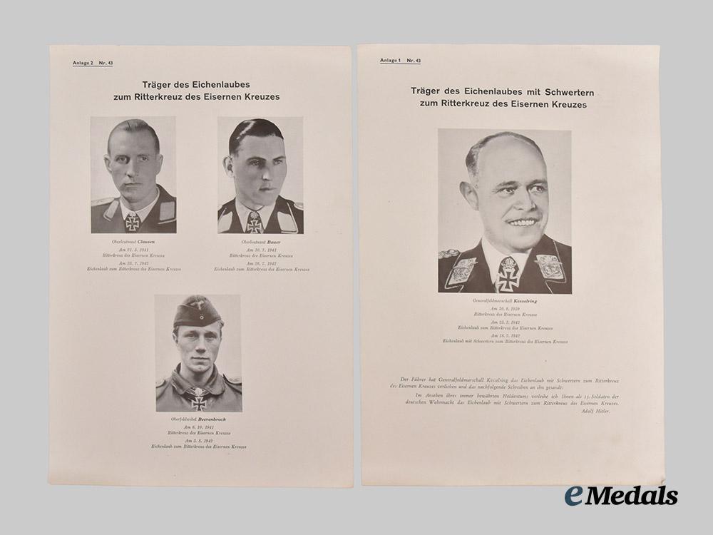 germany,_wehrmacht._a_mixed_lot_of_wehrmacht_and_waffen-_s_s_knight’s_cross_recipient_profiles_and_event_notices___m_n_c4587
