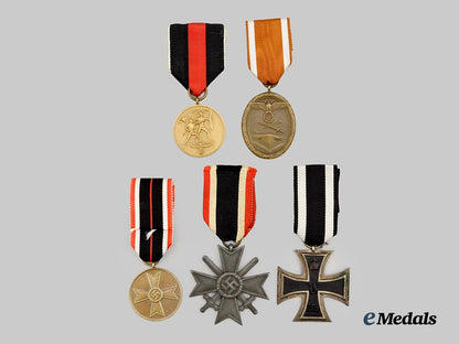 germany,_third_reich._a_lot_of_five_first_and_second_war_medals,_awards,_and_decorations___m_n_c4700