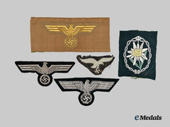 Germany, Third Reich. A Lot of Five Cloth Insignia (Enlisted/NCO)