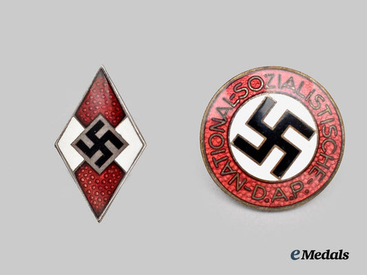 germany,_third_reich._a_pair_of_membership_badges_for_n_s_d_a_p_and_h_j_service___m_n_c4738