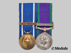 United Kingdom. A NATO & General Service Medal Pair, Worcestershire & Sherwood Foresters Regiment (29th/45th Foot)