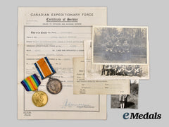 Canada, CEF. A First War Pair to Lieutenant Irving Charles Whitcomb, 2nd Reinforcements Siege