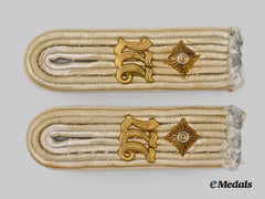 Germany, Heer. A Set of Machine Gun Battalion Oberleutnant Shoulder Boards