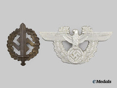 Germany, Third Reich. A Pair of Badges for SA and Police Personnel