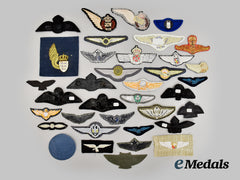 International. A Lot of Thirty-Five Cloth Air Force Pilot Wings, Parachutist Wings & Half Wings