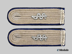 Germany, SS. A Set of Waffen-SS Medical Untersturmführer Shoulder Boards
