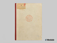 Germany, Third Reich. A 1939 Edition of Orden und Ehrenzeichen im Dritten Reich, Ex-University of Vienna Library Collection