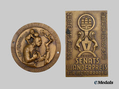 Germany, Third Reich. A Pair of Commemorative Plaques for Aircraft and Motor Vehicle Events
