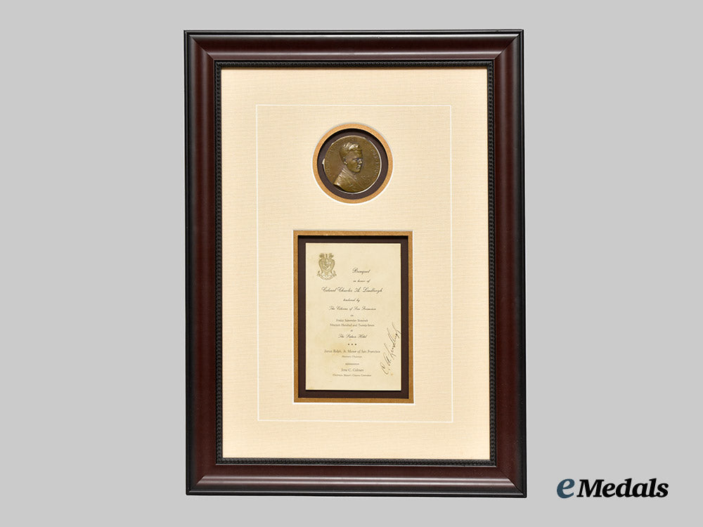 united_states._a_charles_lindbergh_solo_atlantic_flight_table_medal_with_signed_banquet_invitation___m_n_c5092