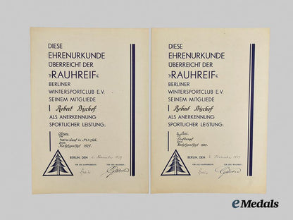 germany,_weimar_republic._a_mixed_lot_of_sports_certificates_and_documents_to_robert_bischof,_german_olympic_committee___m_n_c5102