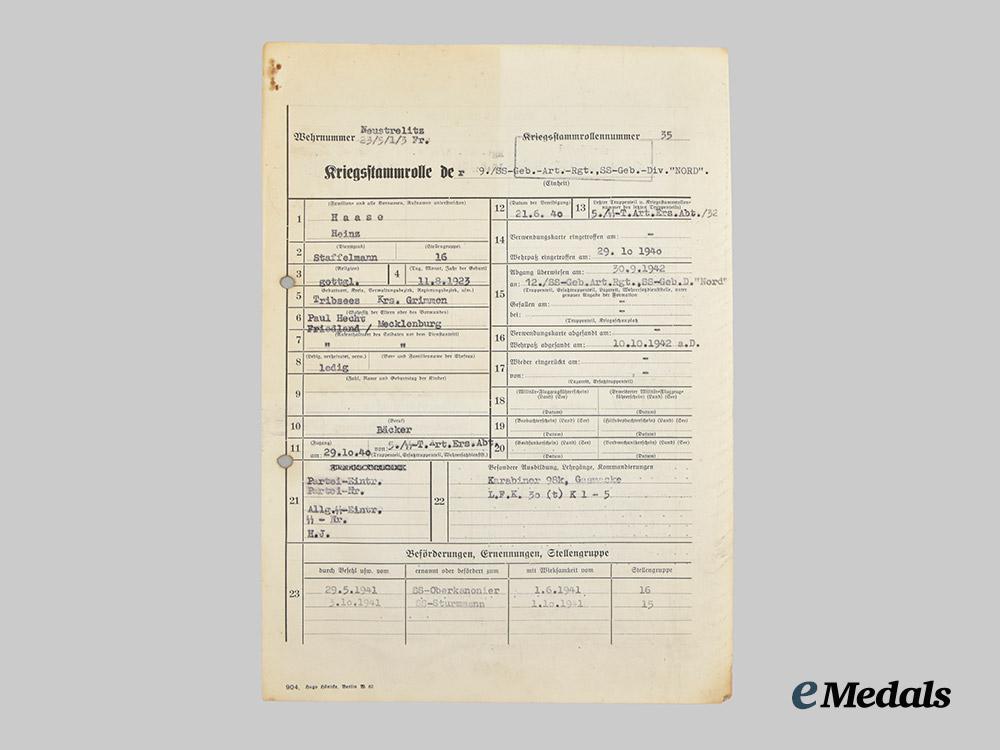 germany,_s_s._a_waffen-_s_s_muster_roll_document_to_sturmmann_heinz_haase,6th_s_s_mountain_division_nord___m_n_c5141