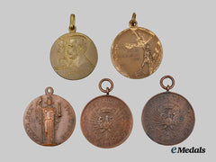 Italy. Five Medals And Awards