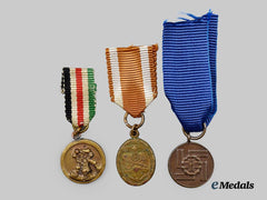 Germany, Third Reich. A Lot of Three Miniature Service Awards (SS / Westwall / Italo-German Africa Campaign)