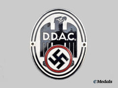 Germany, Third Reich. A German Automobile Club Member’s Plaque
