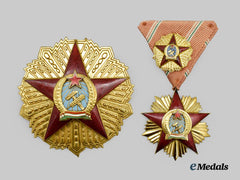 Hungary, People’s Republic. A Rare Order of Merit of the Hungarian People’s Republic, I Class Set